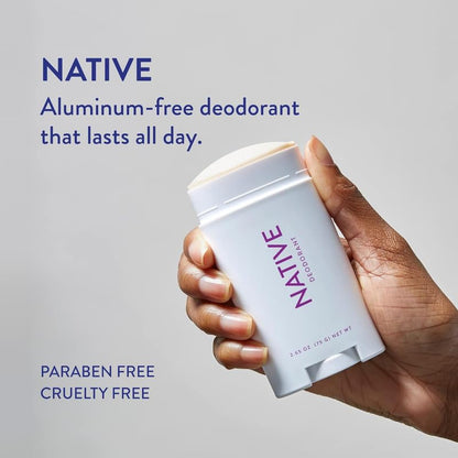 Native Deodorant Contains Naturally Derived Ingredients, 72 Hour Odor Control | Deodorant for Women and Men, Aluminum Free with Baking Soda, Coconut Oil and Shea Butter | Lavender & Rose