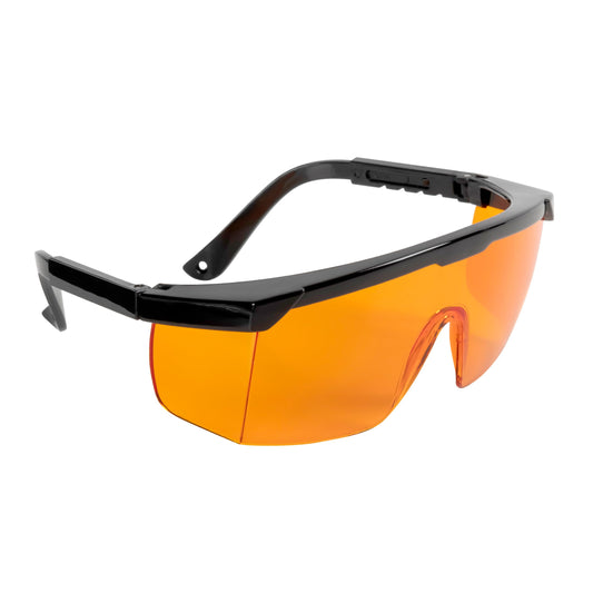 Professional UV Light Safety Glasses - Polycarbonate Shatterproof UVC Protection Goggles for Blocking up to UV 400 Rays and Blue Light - ANSI Z87.1 Approved with Yellow Tint Lens - Regular Fit