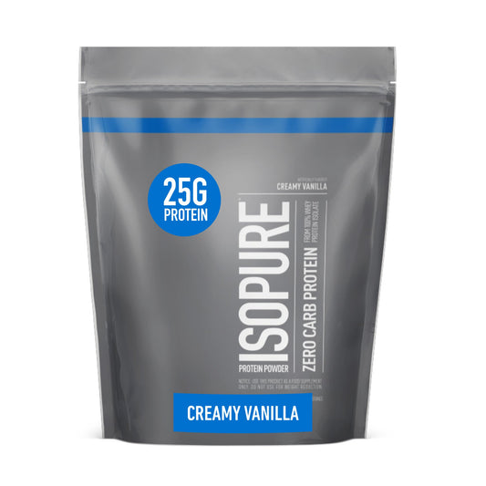 Isopure Creamy Vanilla Whey Isolate Protein Powder with Vitamin C & Zinc for Immune Support, 25g Protein, Zero Carb & Keto Friendly, 15 Servings, 1 Pound (Packaging May Vary)