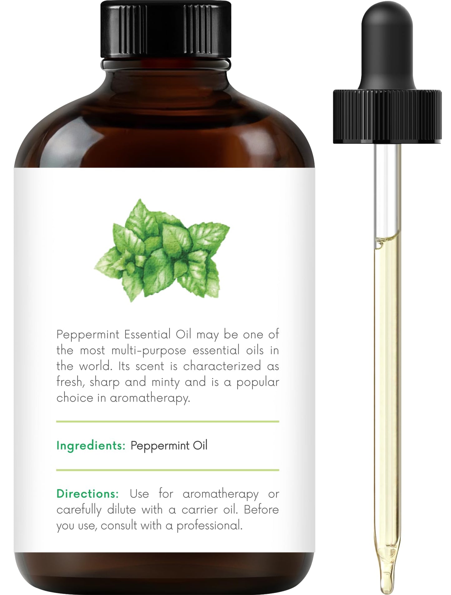 Peppermint Essential Oil - Huge 4 Fl Oz - 100% Pure and Natural - Premium Grade Essential Oil for Diffuser and Aromatherapy