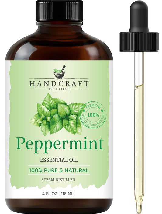 Peppermint Essential Oil - Huge 4 Fl Oz - 100% Pure and Natural - Premium Grade Essential Oil for Diffuser and Aromatherapy