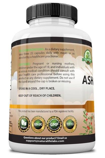 Organic Ashwagandha 2,100 mg - 100 Veggie Capsules Pure Organic Ashwagandha Powder and Root Extract - Stress Relief, Mood Enhancer