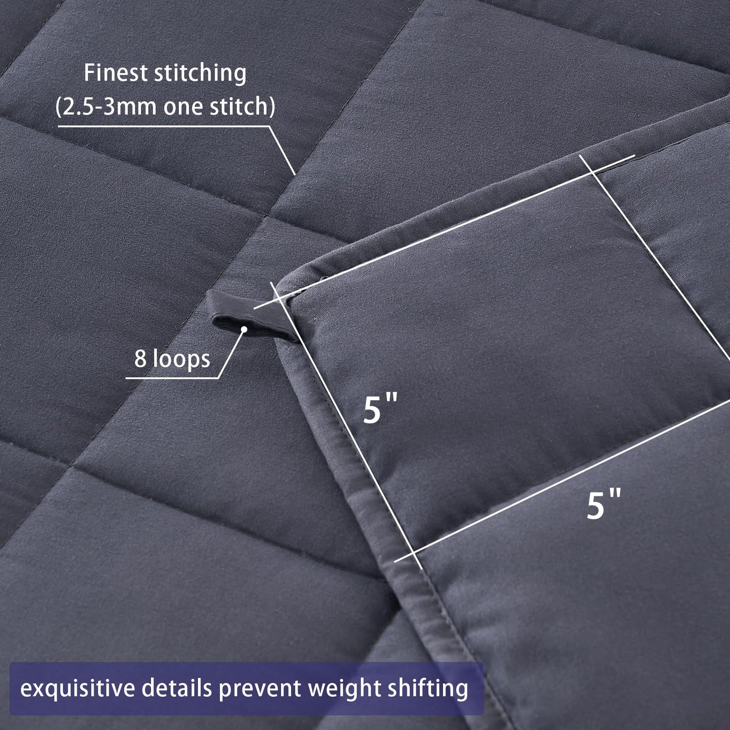 yescool Weighted Blanket for Adults (20 lbs, 60” x 80”, Grey) Cooling Heavy Blanket for Sleeping Perfect for 190-210 lbs, Queen Size Breathable Blanket with Premium Glass Bead, Machine Washable