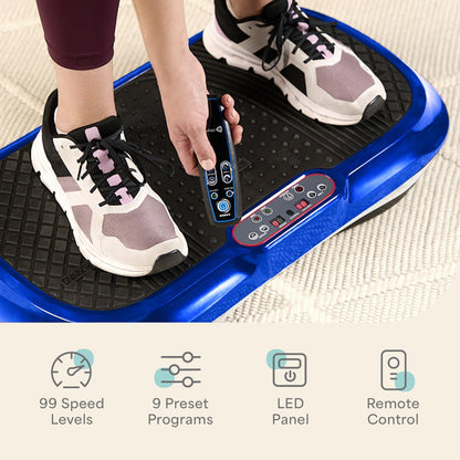 LifePro Vibration Plate Exercise Machine - Whole Body Workout Vibration Fitness Platform w/ Loop Bands - Home Training Equipment - Remote, Balance Straps, Videos & Manual